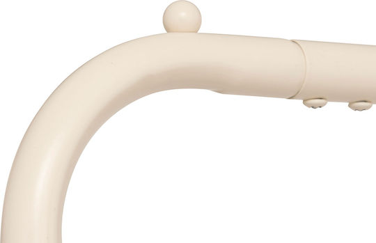Metallic Double Floor Standing Hanger Beige 81x44.5x179.5cm