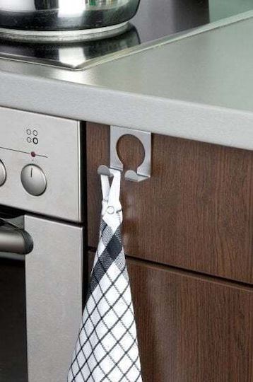 Russell Hobbs Wenko Cârlig de Baie Dublu cu șuruburi ​5x5cm Inox Gri
