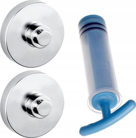 Wenko Vacuum Double Wall-Mounted Bathroom Rail ​5x6cm Silver