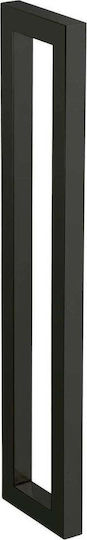 Wenko Single Wall-Mounted Bathroom Rail Towel Holder with Screws 2x40cm Black