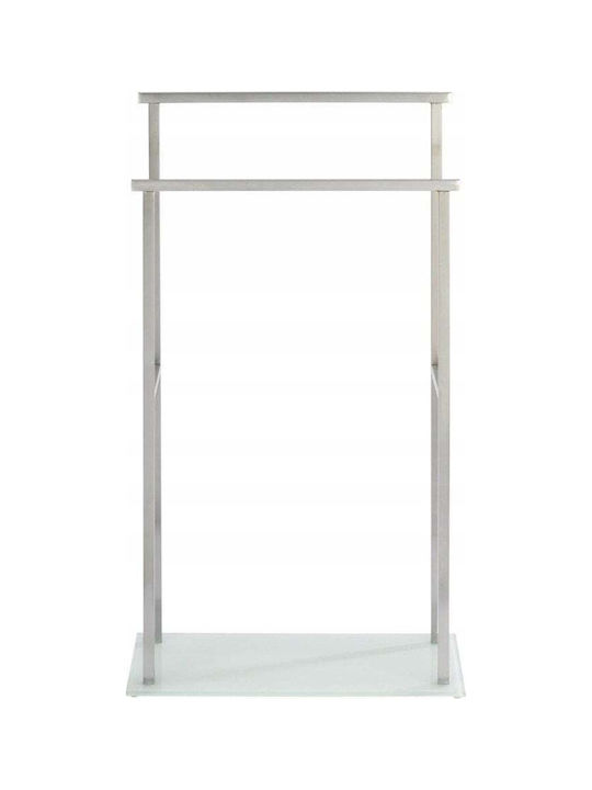 Wenko Ράγα Μπάνιου Διπλή Επιτοίχια με Βίδες ​20x83cm Ασημί