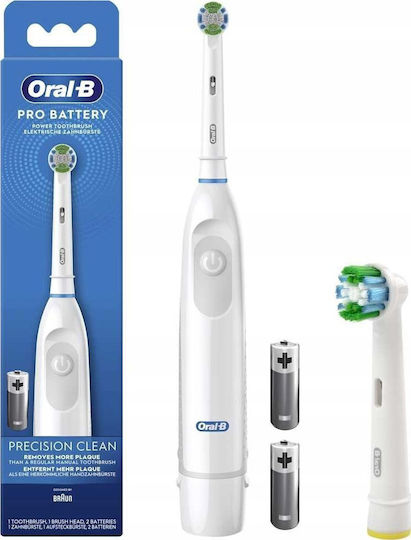 Oral-B Pro Battery Precision Clean Elektrische Zahnbürste Batteriebetrieben Weiß