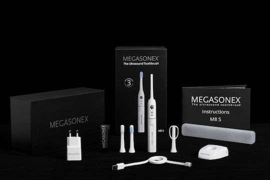 Megasonex Megasonex Elektrische Zahnbürste mit Drucksensor Weiß