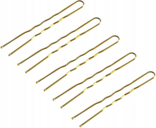 E-57 Hair Clips 120 Pcs 5.6 Cm Gold