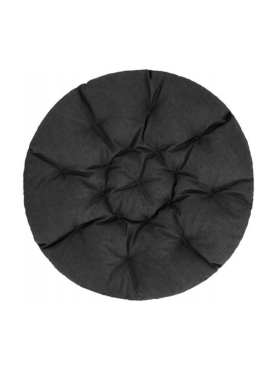 Garden Chair Cushion Round Black 114x114cm