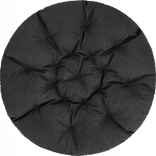 Gartenstuhlkissen Rund Schwarz 114x114cm