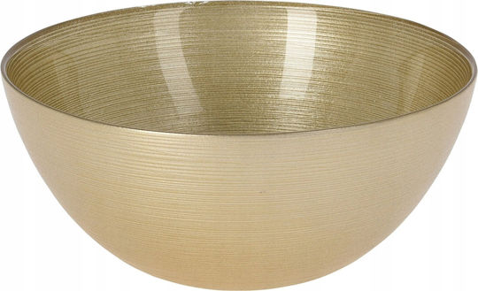 Eurofirany Bol Decorativ Sticlă Auriu 21x21cm 1buc
