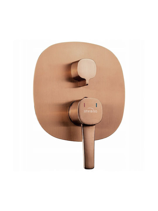 Invena Built-in Mixer & Shower Head Set for Shower Copper