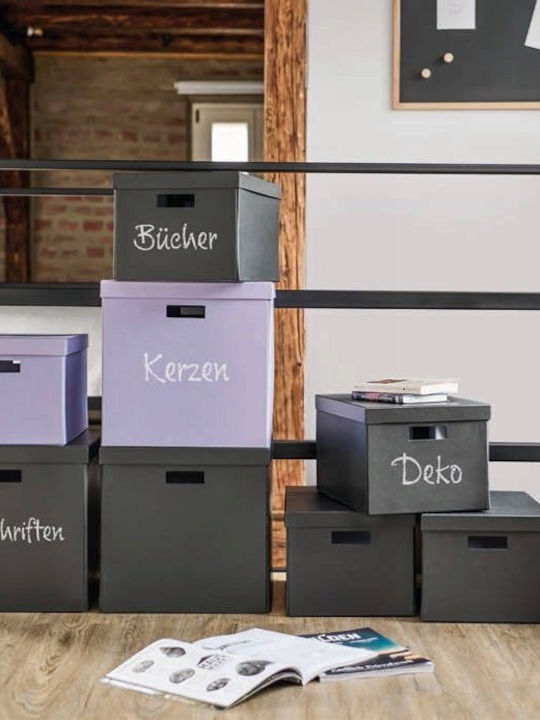 Zeller Paper Storage Box with Lid 25x35x20cm 1pcs