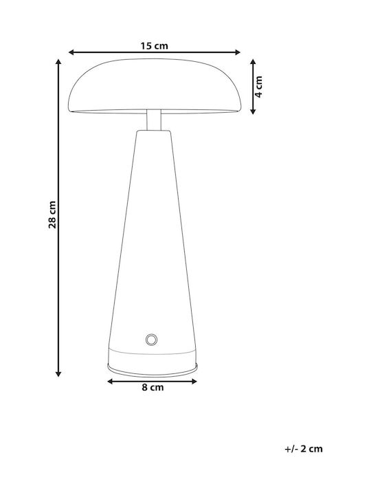 Beliani Dekorative Lampe Schwarz