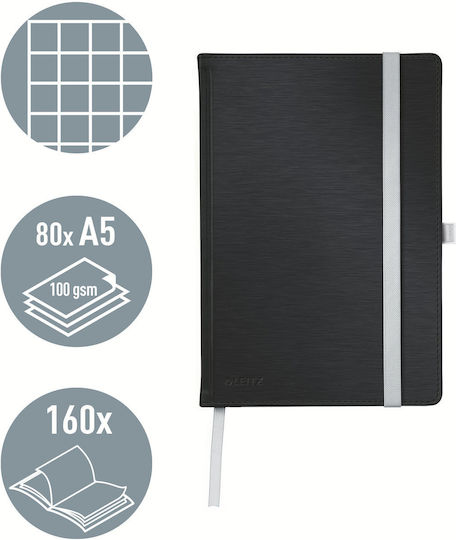 Leitz Caiet A5 40 Foi Cu Dungi Negru