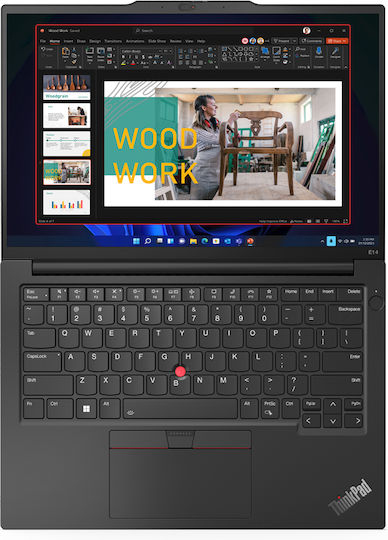 Lenovo ThinkPad E14 Gen 5 (Intel) 14" IPS FHD+ (Ryzen 3-7330U/8GB/256GB SSD/W11 Pro) Графитно черно (US Клавиатура)