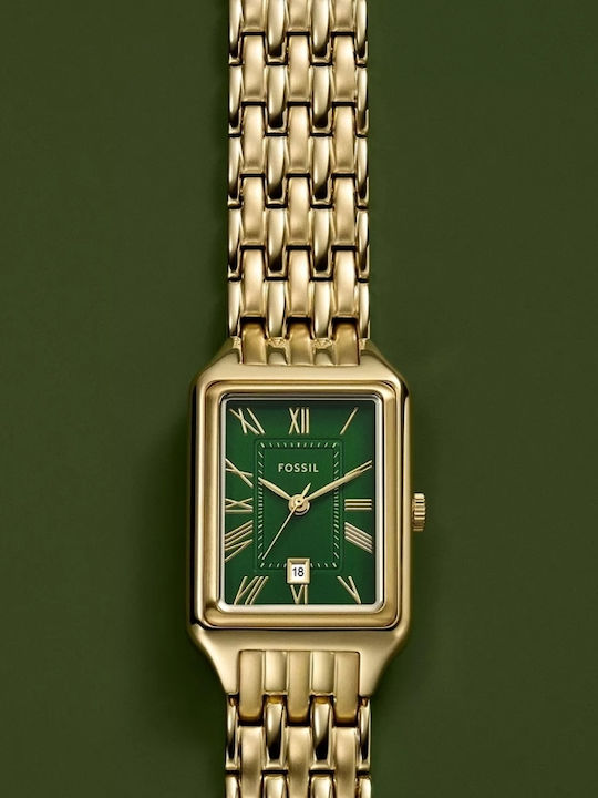 Fossil Three Women's Watch with Gold Metal Bracelet