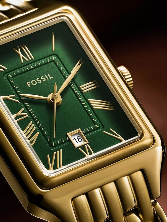 Fossil Three Women's Watch with Gold Metal Bracelet