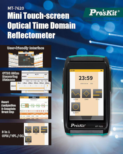 Proskit MT-7620 Optical Fiber Cable Tester USB Digital
