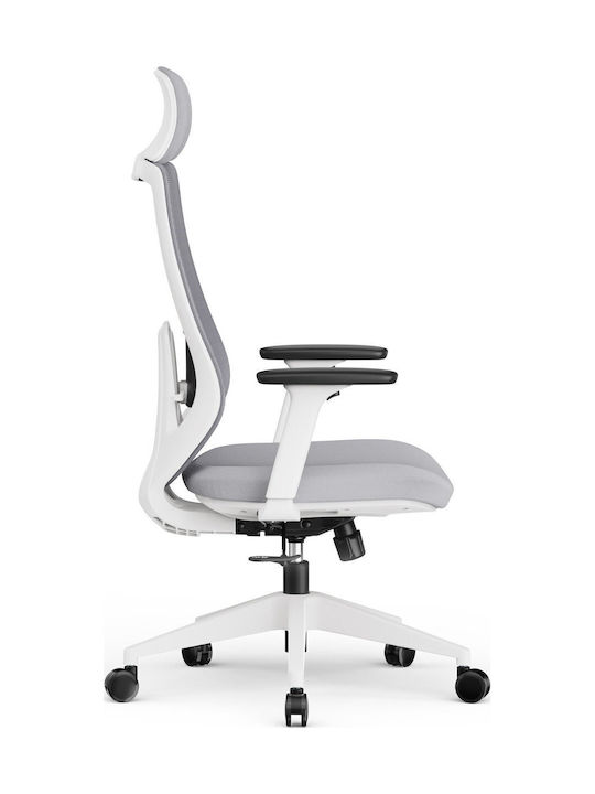 Stuhl Büro mit Verstellbaren Armen Weiß SENSE7