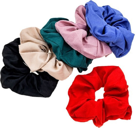 Novita Women's Oversize Satin Hair Scrunchy Pink