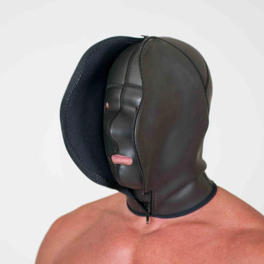 665 Leather BDSM Maske in Schwarz Farbe