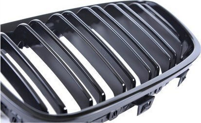 Double Front Sport Grille Gloss Black BMW 1 F20 F21 2011-2015