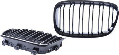 Double Front Sport Grille Gloss Black BMW 1 F20 F21 2011-2015