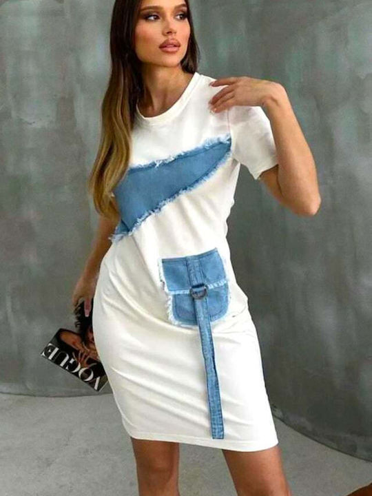 Καλοκαιρινό Mini Φόρεμα Λευκό