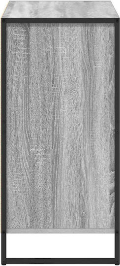 Wooden & Metallic Chest of Drawers Gray Sonoma 79x36x75.5cm