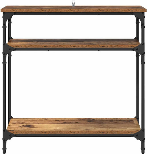 Console Table Wood & Metal Old Wood L75xW29xH75cm