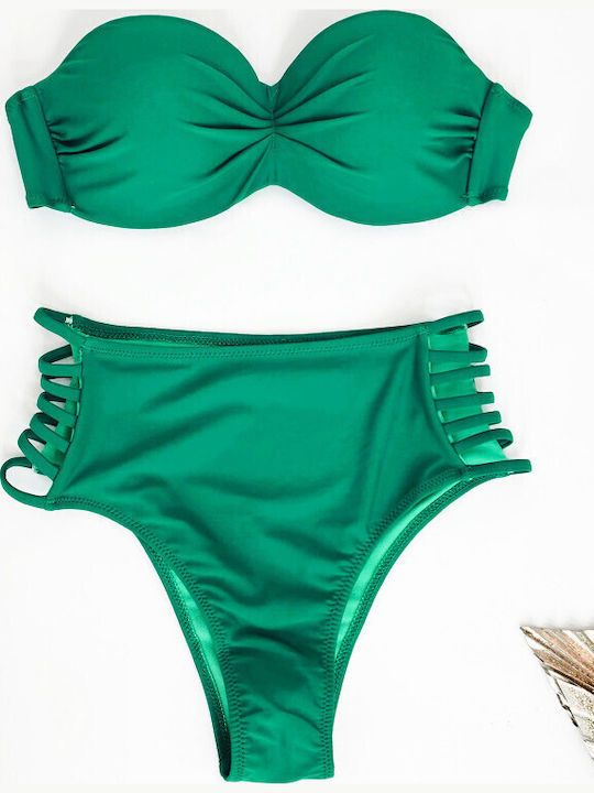 Set Bikini Cu Căptușeală Ușoară Slip Verde