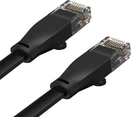 Unitek Flat U/UTP Cat.6 (Gigabit) Καλώδιο Δικτύου Ethernet 0.5m Μαύρο