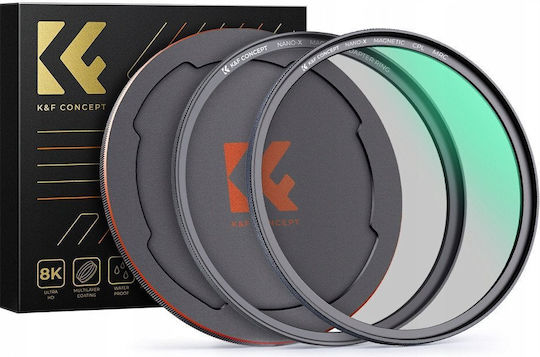 K&F Concept Filtru CPL / HD / Adaptor pentru filtru / PL / Colorat Cu diametrul 49mm pentru obiective foto