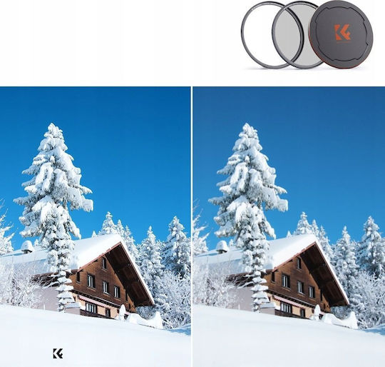 K&F Concept Φίλτρo CPL / HD / Filter Adapter / PL / Έγχρωμο Διαμέτρου 62mm για Φωτογραφικούς Φακούς