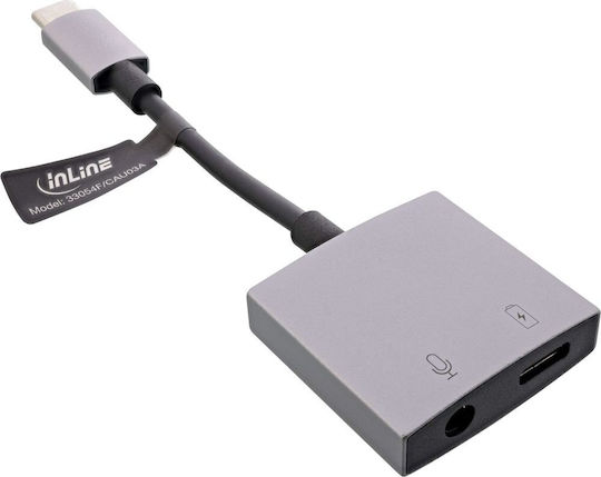 InLine Convertor USB-C / 3.5mm masculin în USB-C / 3.5mm feminin 1buc