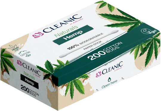 Cleanic Natural Hemp Cotton Buds 1 Pack 200 Pieces