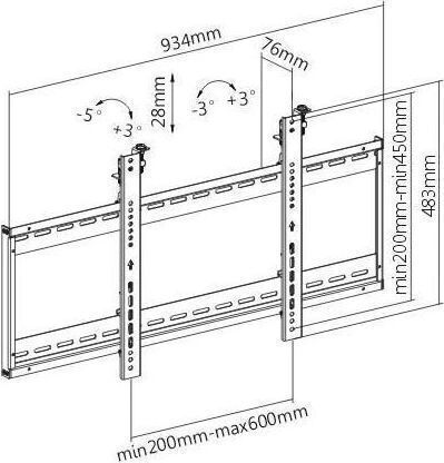 Techly ICA-PLB 046F ICA-PLB 046F Стойка за телевизор Стенен до 70" и 70кг