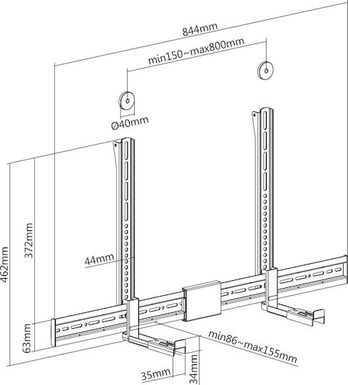 Equip 650895 Βάση Τηλεόρασης Τοίχου