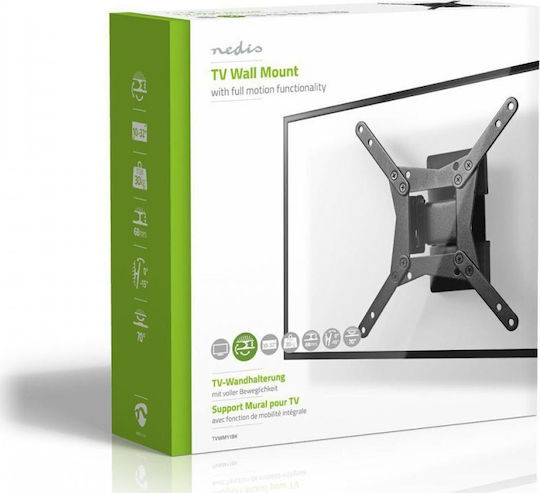 Nedis Wall Mount Lcd Tv 10 32" Load Capacity 30 Kg Tilt ± 15° Rotation 70° Articulating 1 Joint
