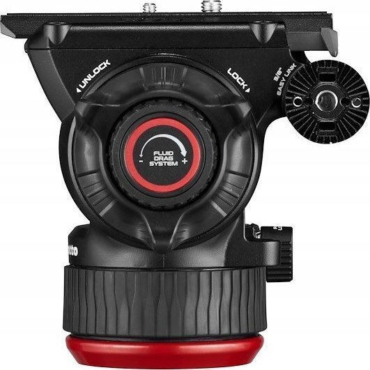 Manfrotto 504X Fluid Video Head with Alu Twin leg tripod MS Video Tripod