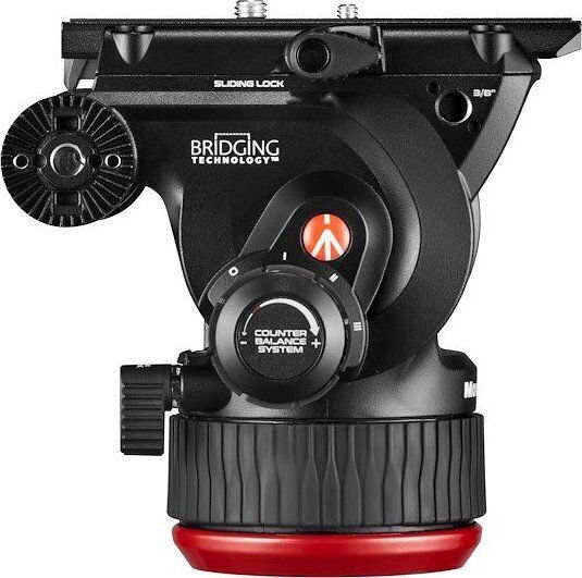 Manfrotto 504X Fluid Video Head with Alu Twin leg tripod MS Video Tripod