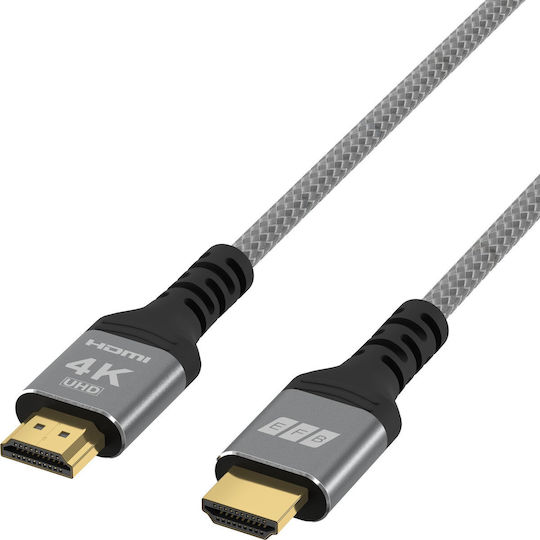 EFB HDMI 2.0 Premium Hochgeschwindigkeits 4K 60Hz HDR Kabel HDMI-Stecker - HDMI-Stecker 2m Grau