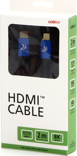 HDMI 2.1 Ултра Висока Скорост 48Gbps 4K 120Hz HDR VRR HDMI Кабел HDMI Мъжки - HDMI Мъжки 2м Син