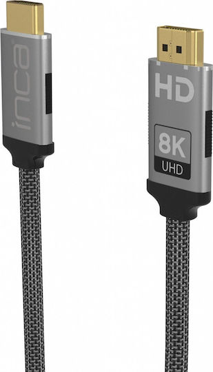 Inca HDMI 2.1 Ultra High Speed 48Gbps 4K 120Hz HDR VRR Cable HDMI Male - HDMI Male 3m Black