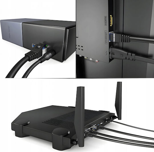 Montis S/FTP Cat.6a (Gigabit) Мрежов Кабел Ethernet 5м Черен