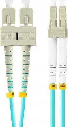 Lanberg Καλώδιο Οπτικής Ίνας LC/UPC-LC/UPC 0.5m Τιρκουάζ