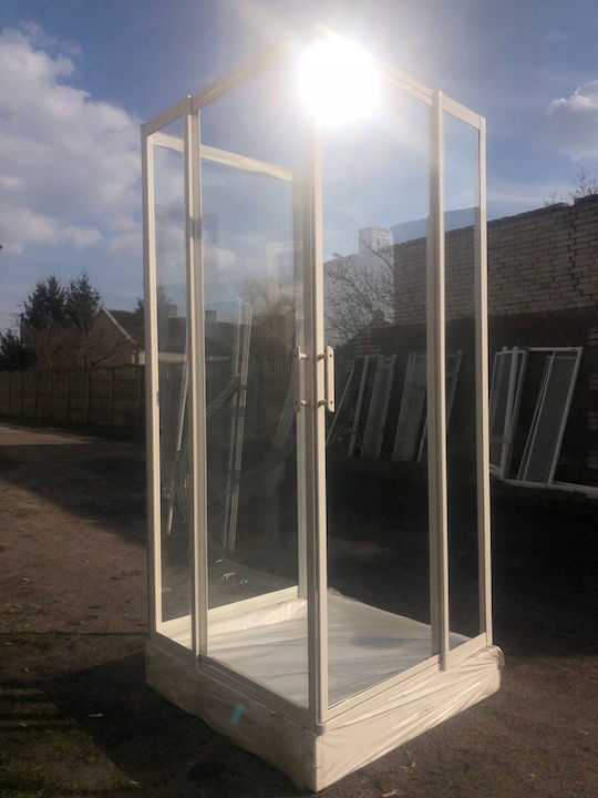 Cersanit Kabine für Dusche mit Schieben Tür 100x80x195cm Oro