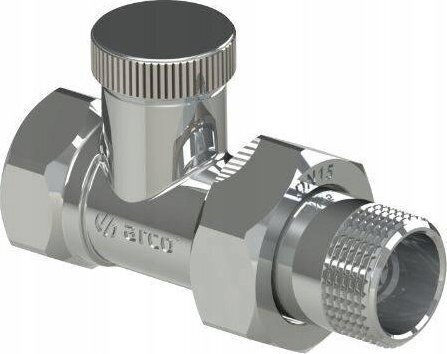 Teide Plus Set of Straight Radiator Supply and Return Valves 1/2gz X 1/2gw Polished Chrome 503565 + 507565