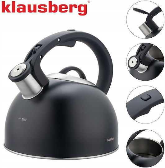 Klausberg Βραστήρας Ανοξείδωτος Γκρι 2500ml