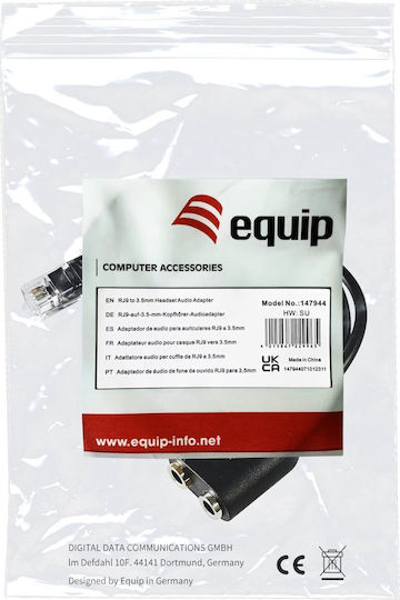 Equip Konverter RJ-9 männlich zu 3.5mm 2x weiblich 1Stück 147944