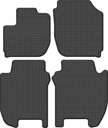 Set of Front and Rear Mats 4pcs for Honda Jazz Black