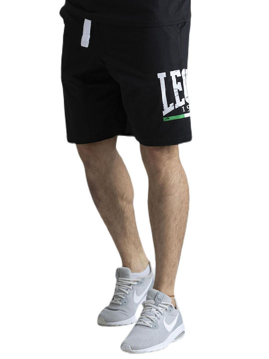 Σετ Κοντομάνικο Μπλουζάκι Σορτσάκι Leone Vintage Flag Lsm1247 Black