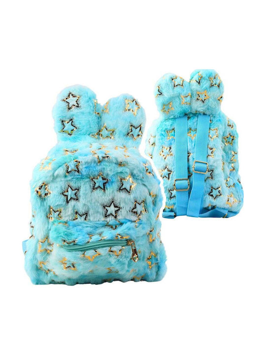 Plüsch Rucksack Gold Sterne Kinder Blau